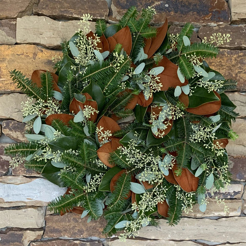 Magnolia Woods Holiday Wreath
