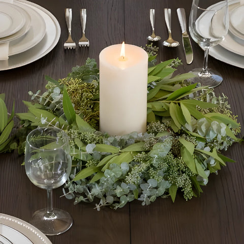 Eucalyptus and Bay Leaf Wreath Wholesale Centerpiece