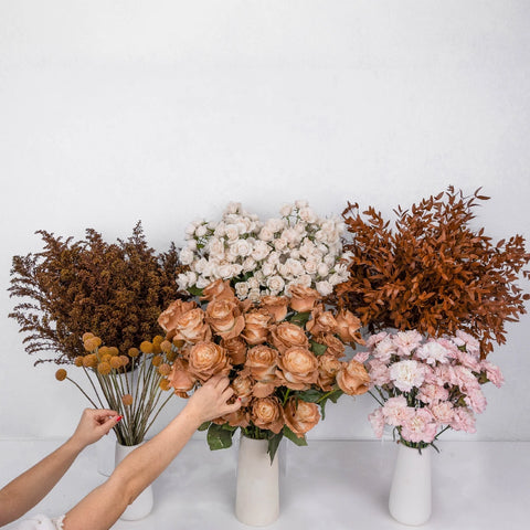 Mocha Brown Bouquet Bar Flower Kit Close Up - Image