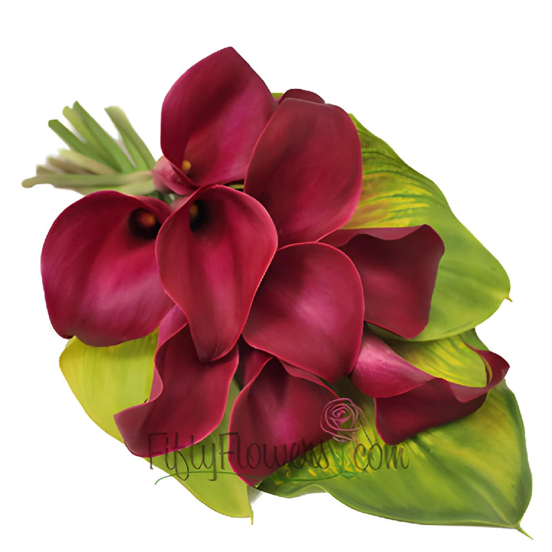 Mini Calla Lilies and Leaf Centerpieces