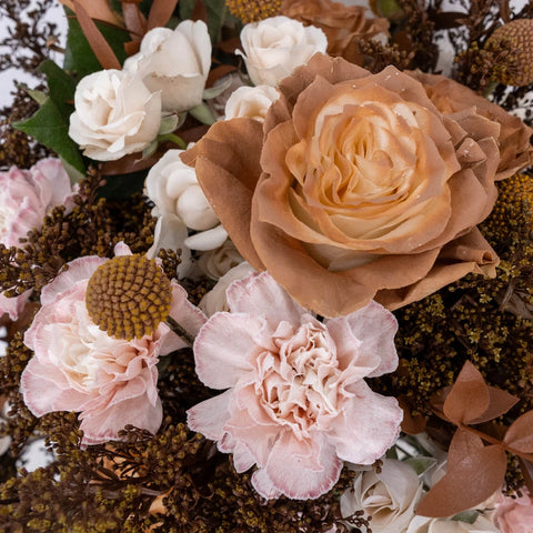 Mocha Brown Flower Centerpieces Close Up - Image