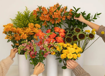 Modern Sunflower Flower Bouquet Bar Kit Close Up - Image