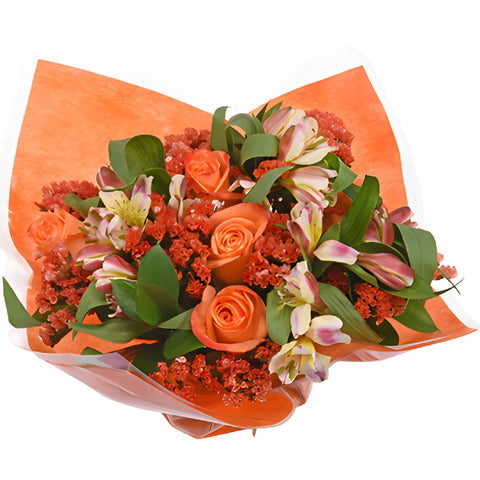 Monochromatic Orange Bouquetta Centerpieces