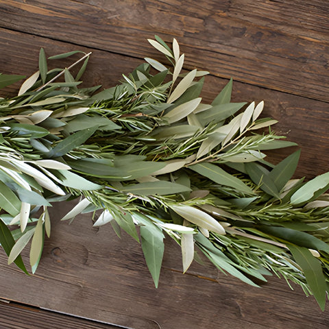 Bay Leaf and Rosemary Greens Garland