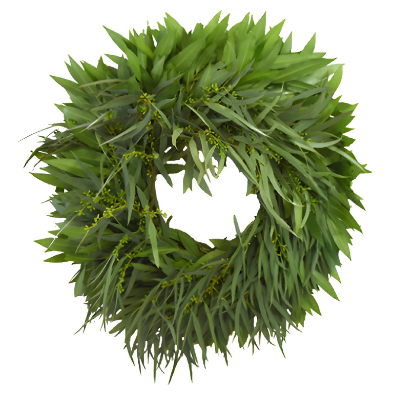 Willow Seeded Eucalyptus Bayleaf Fresh Wreaths