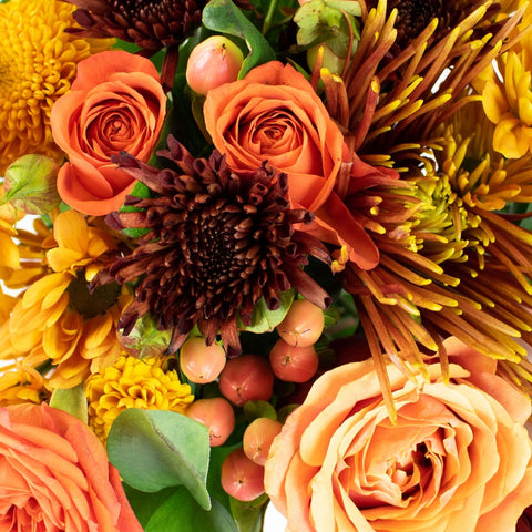 Orange Flower Centerpiece Up Close