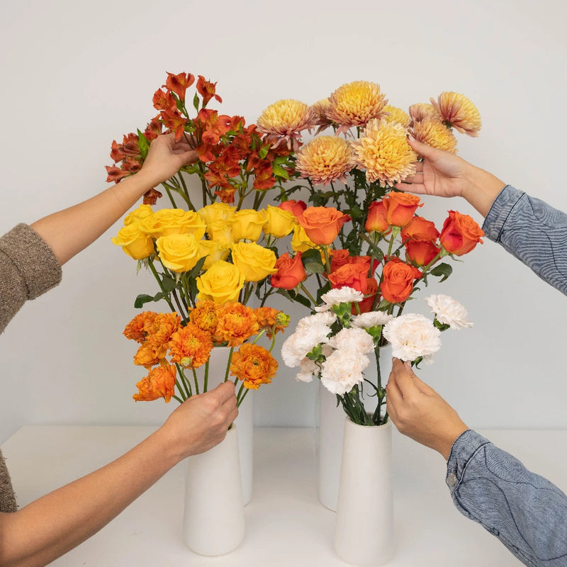 Orange Harvest Bouquet Bar Flower Kit Close Up - Image