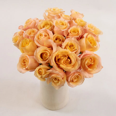 Orange Rose Flower Bunch in Vase