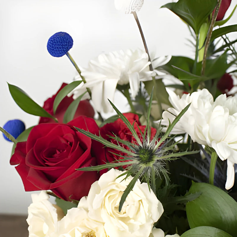 Patriotic Red White and Blue DIY Flower Kit