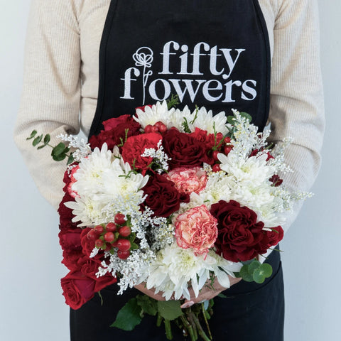 Candy Mint Flower Arrangement Apron - Image