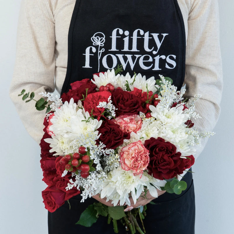 Candy Mint Flower Arrangement Apron - Image