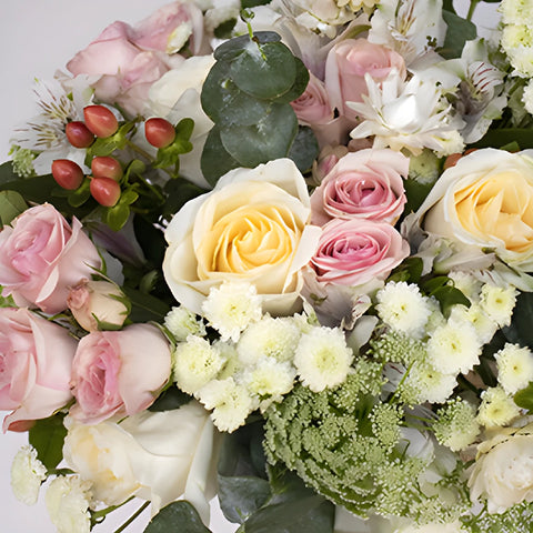 Blush Ivory Flower bouquet in hand