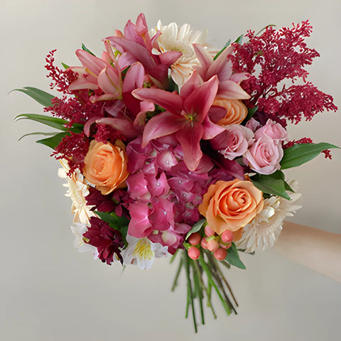 Pink and Pastel Flower Centerpiece