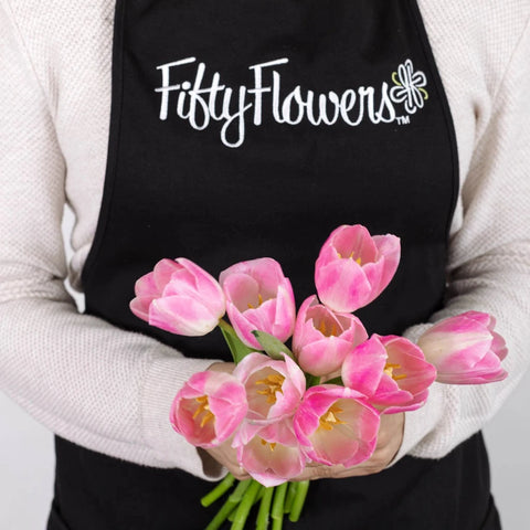 Pink Bulk Tulips Apron - Image