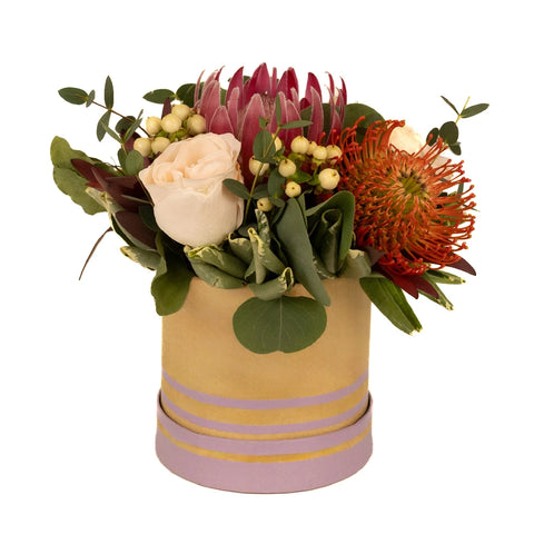 Pink Cushion Garden Flower Arrangement Close Up - Image