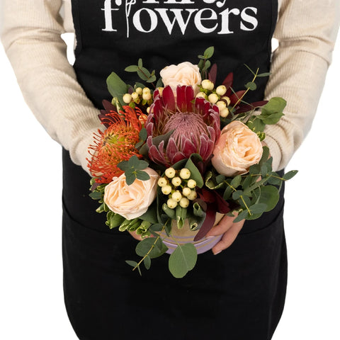 Pink Cushion Garden Flower Arrangement Vase - Image