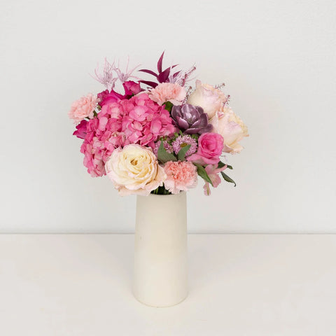 Pretty In Pink Flower Bouquet Vase - Image