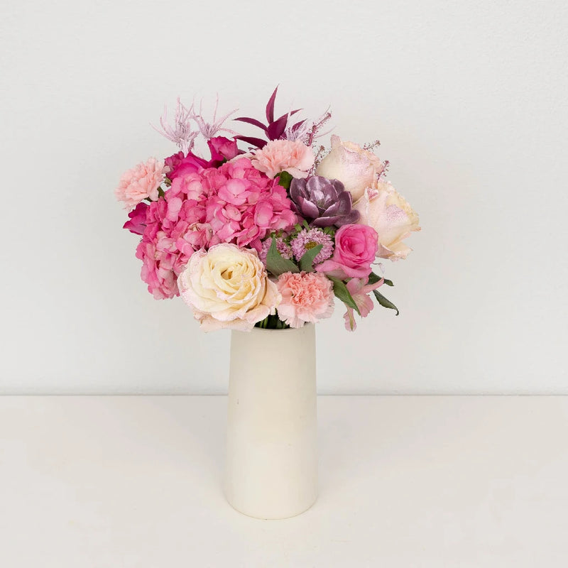 Pretty In Pink Flower Bouquet Vase - Image