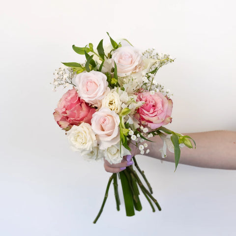 Velvet Pink Fresh Rose Diy Flower Kit Hand - Image