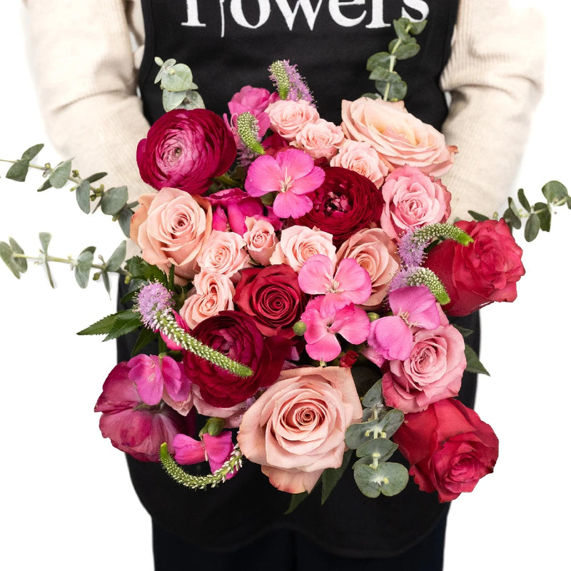 Pink Lovebirds Flower Bouquet Close Up - Image