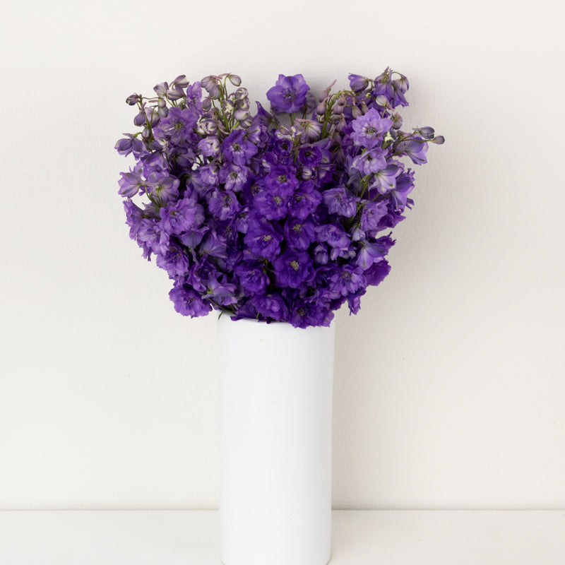 Purple Designer Delphinium Flower Vase - Image