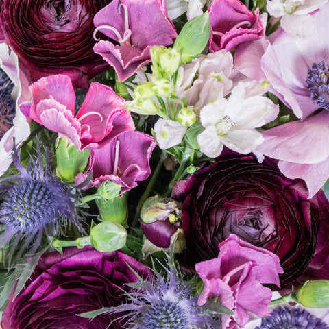 Purple DIY Flower Kit Up Close