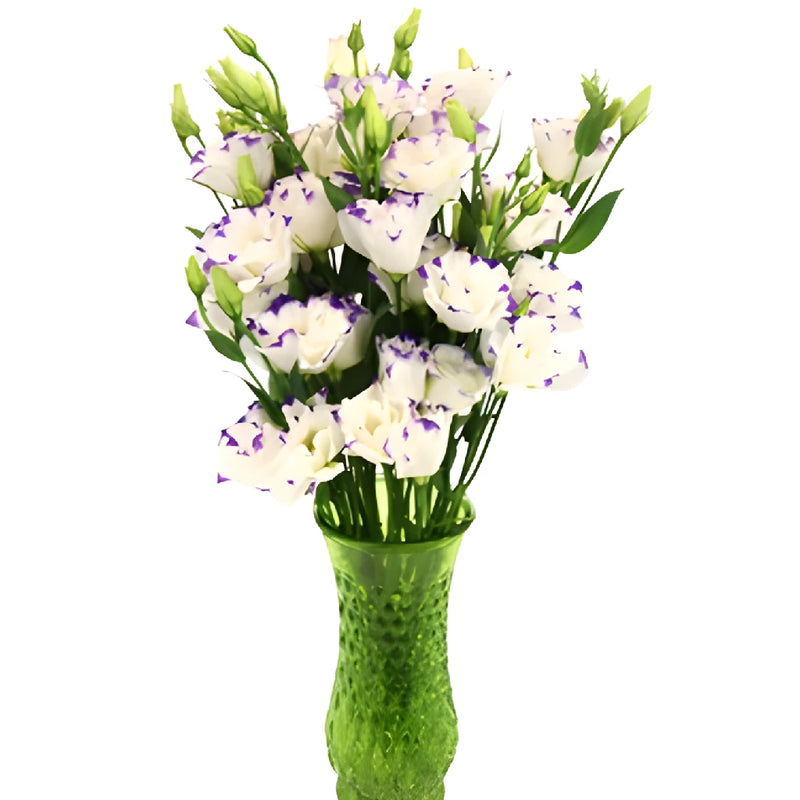 Purple Dot Lisianthus Wedding Flower Vase - Image