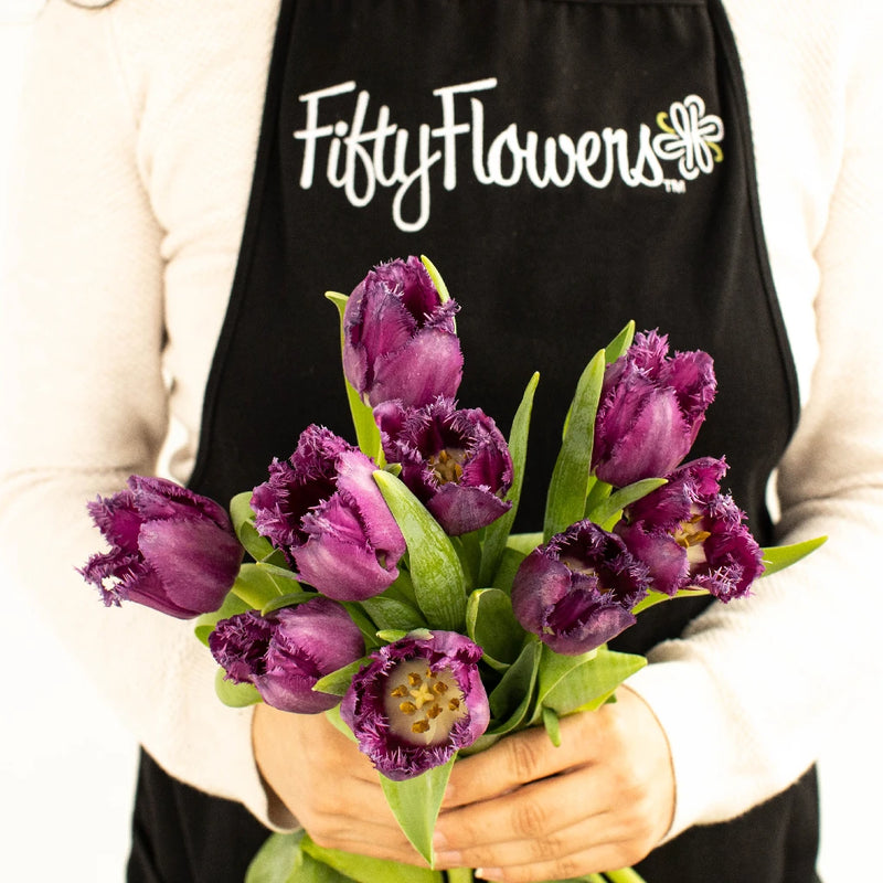 Purple Lavender Feather Tulip Apron - Image