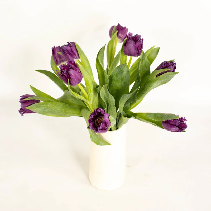 Purple Lavender Feather Tulip Vase - Image