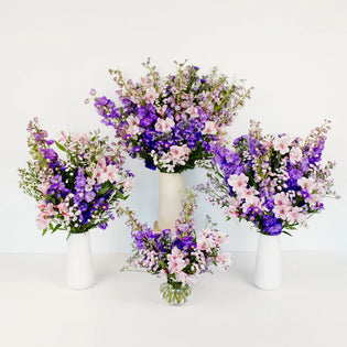 Purple Magic Flower Centerpiece Close Up - Image