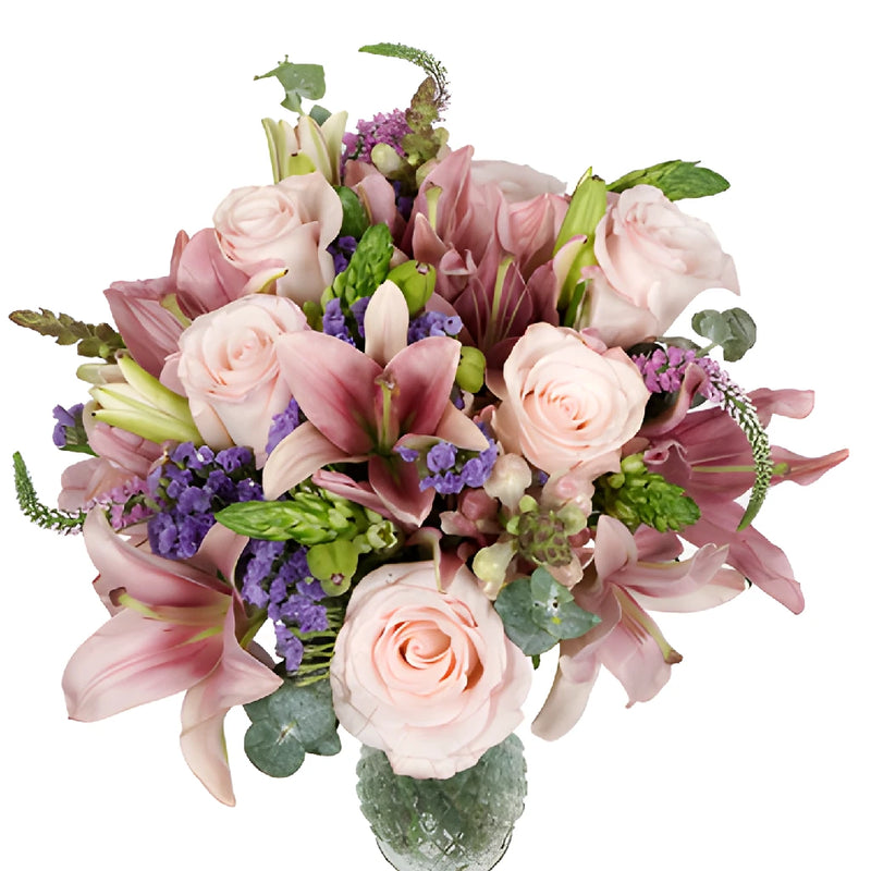 Purple Pink Fantasy Flower Centerpiece