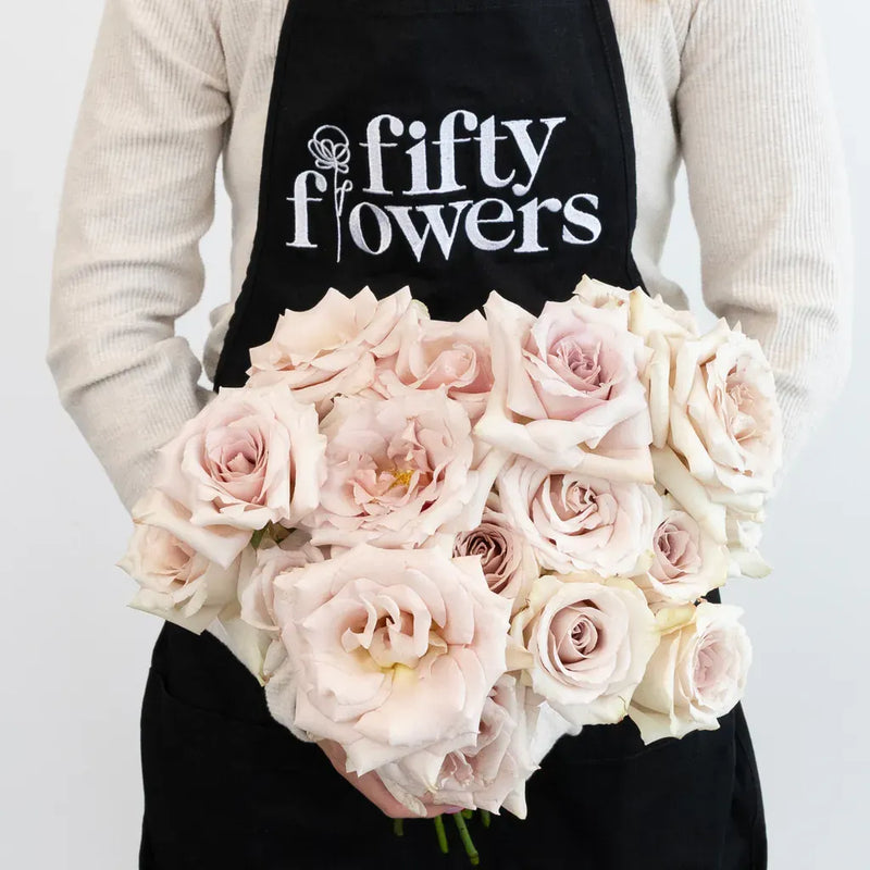 Quicksand Cream Roses Apron - Image