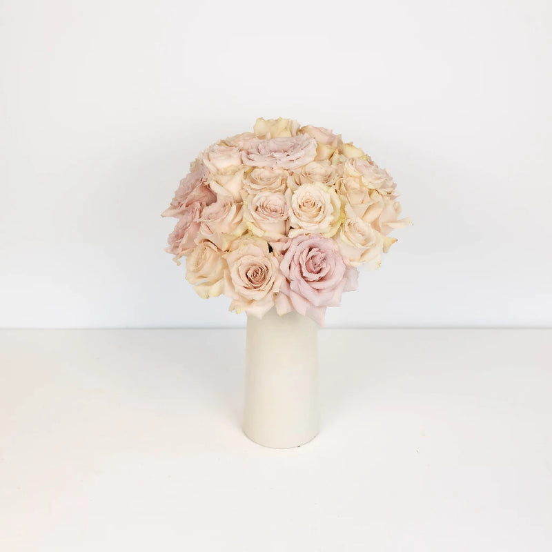 Quicksand Cream Roses Vase - Image