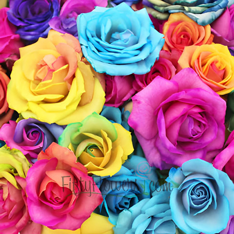 Tie Dye Mini Spray Roses