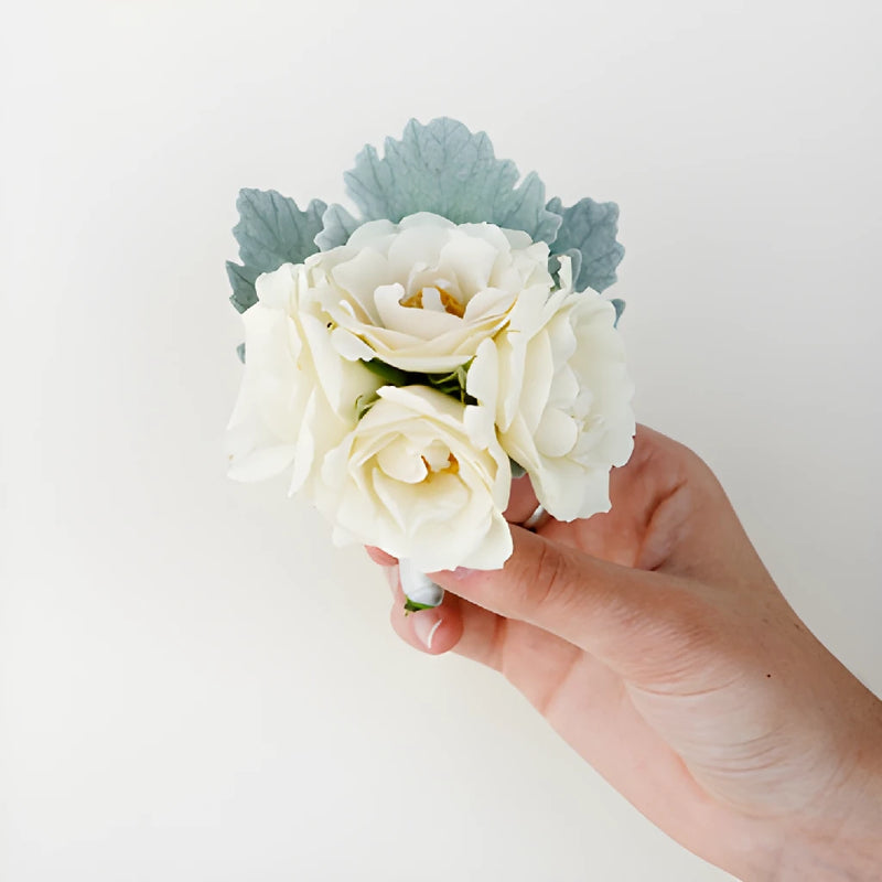 Buy Wholesale Vintage White Spray Rose Boutonniere and Corsage Pack