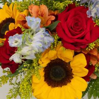 Red Meets Sunflower Diy Flower Kit Recipe - Image