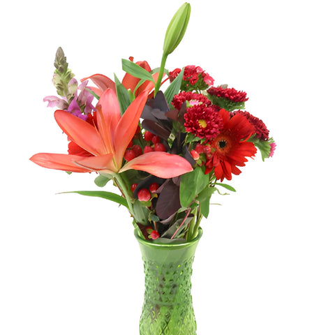 Red Farm Fresh Flower Centerpieces
