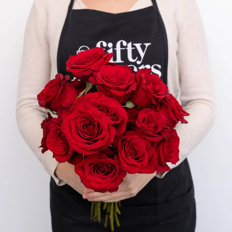 Red Roses For Valentines Day Apron - Image