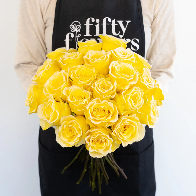 Rise And Shine Fuzzy Roses Apron - Image
