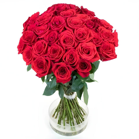 Roses Spiral Valentines Flower Arrangement Vase - Image