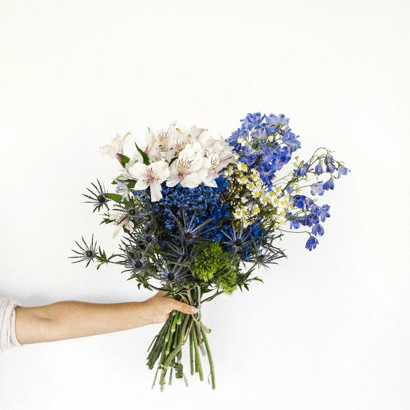 Royal Blue Textured Filler Flower Pack Hand - Image