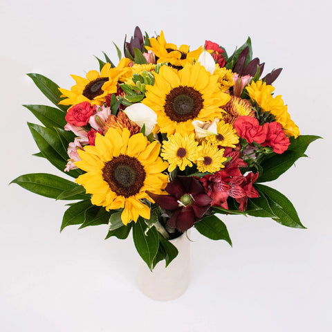 Saffron At Dawn Wedding Centerpiece In Vase