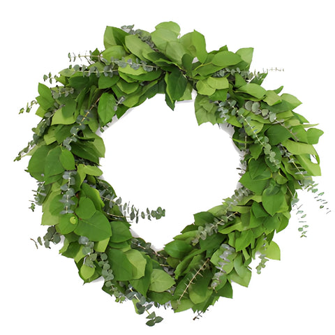 Baby Eucalyptus and Salal Greens Wholesale Greenery FlatLay