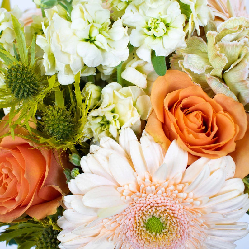 Sepia Toned Flower Centerpiece Up Close