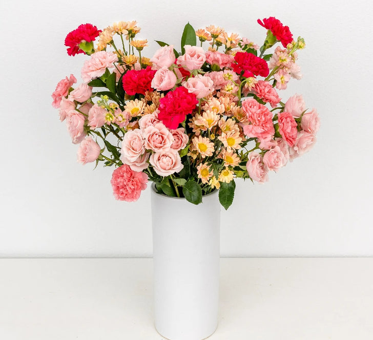 Shades Of Pink Flower Bouquet Vase - Image