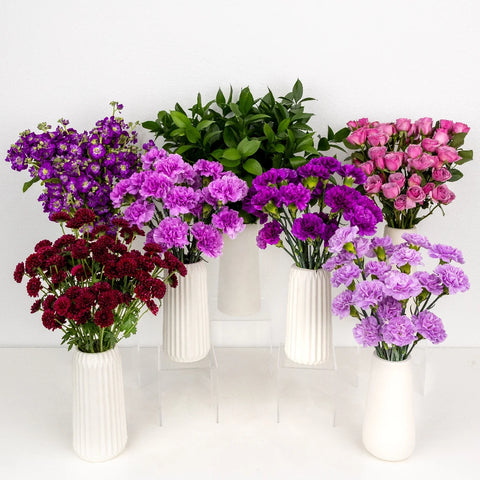 Shades Of Purple Diy Flower Kit Close Up - Image