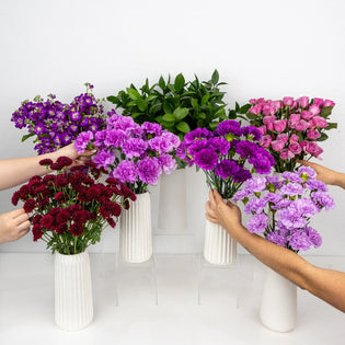 Shades Of Purple Flower Bouquet Bar Kit Close Up - Image