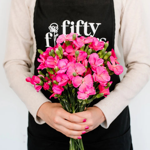Shocking Pink Solomio Flower Apron - Image