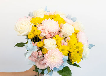 Sincerely Pink Flower Bouquet Hand - Image