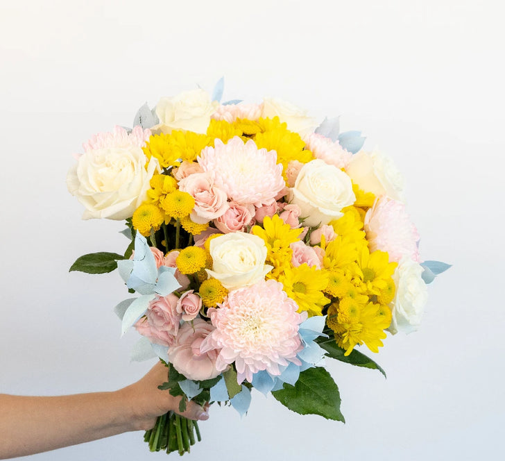Sincerely Pink Flower Bouquet Hand - Image